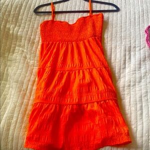 SHEIN Orange High Low Dress